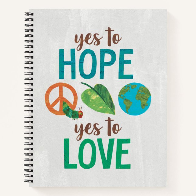 Carnet Chenille affamée | Oui à l'espoir (Devant)