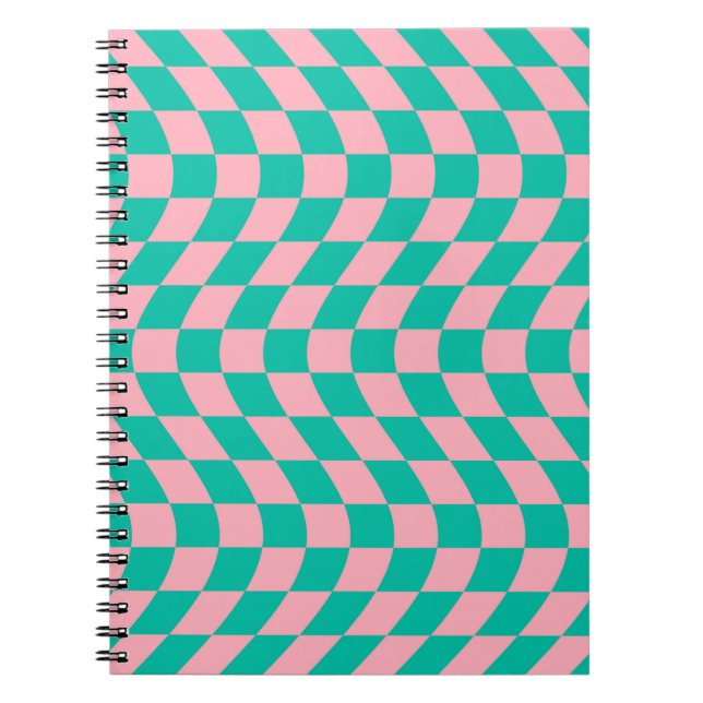 Carnet Chèque Retro Chèque Retro Pink Motif vert (Devant)