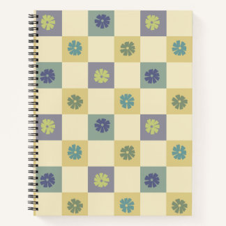 Carnet Chèques de fleurs de violet jaune