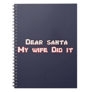 Carnet Cher père Noël, ma femme l'a fait