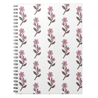 Carnet Cherry Blossom - Motif blanc