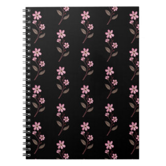 Carnet Cherry Blossom - Motif noir