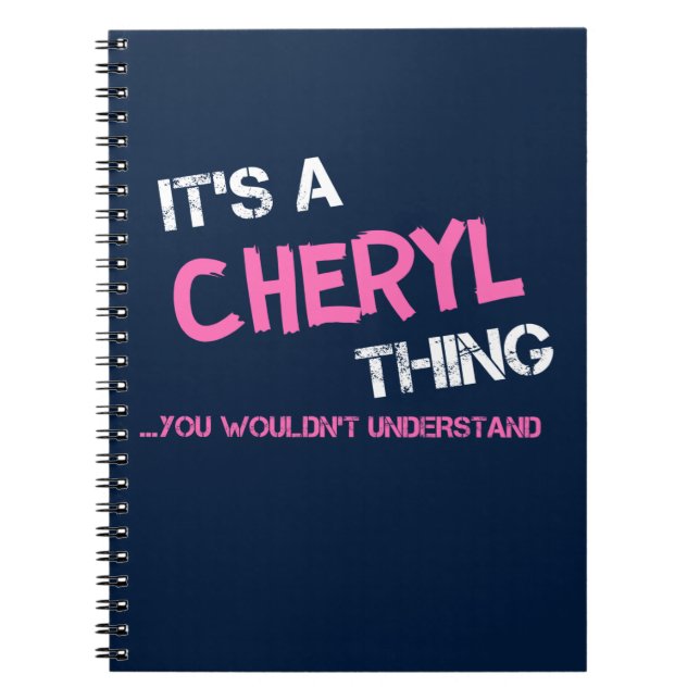 Carnet Chéryl chose que tu ne comprendrais pas (Devant)
