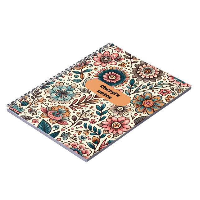 Carnet Cheryl's Notes Floral (Côté gauche)