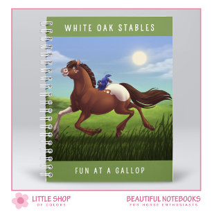 Carnet Cheval Appaloosa Galopant Personnalisable