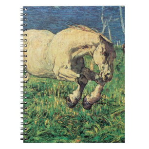 Carnet Cheval au galop par Giovanni Segantini, Art Vintag