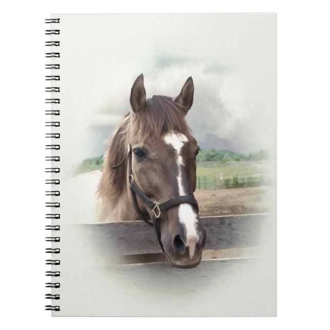 Carnet Cheval Brown avec le frein (Devant)