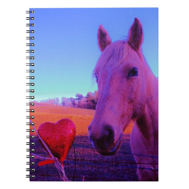Carnet Cheval Brown et Coeur Rouge (Devant)