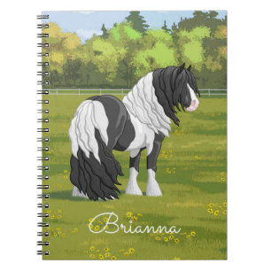 Carnet Cheval d'attelage de la bandelette tzigane noire d