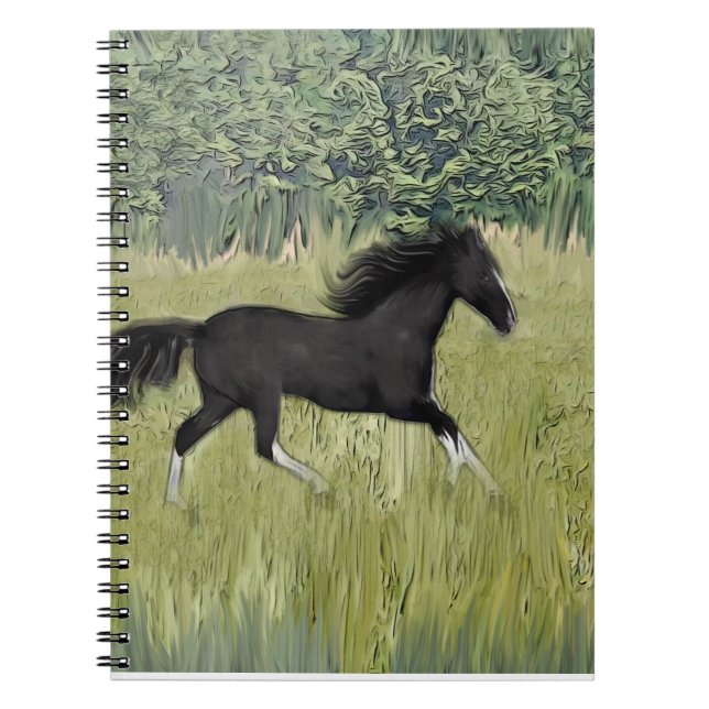 Carnet cheval de course peint (Devant)