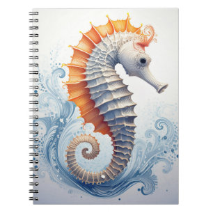 Carnet Cheval de mer sur les vagues de l'océan