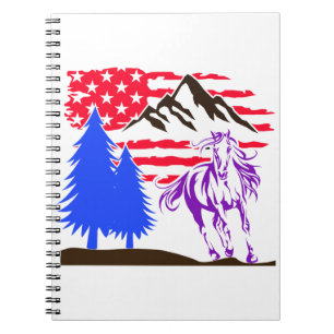 Carnet Cheval de montagne sauvage au galop