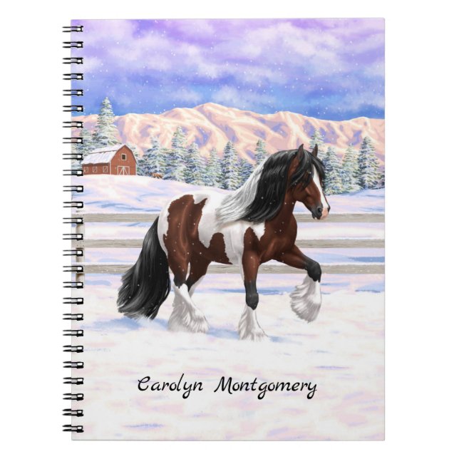 Carnet Cheval de Tinker Tinker Gypsy Vanner Brown Pinto (Devant)