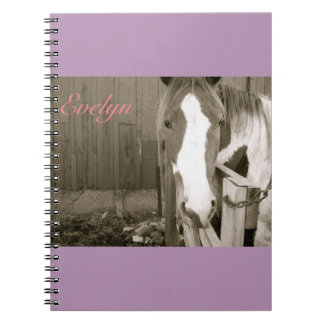 Carnet Cheval doux Notbook de fille