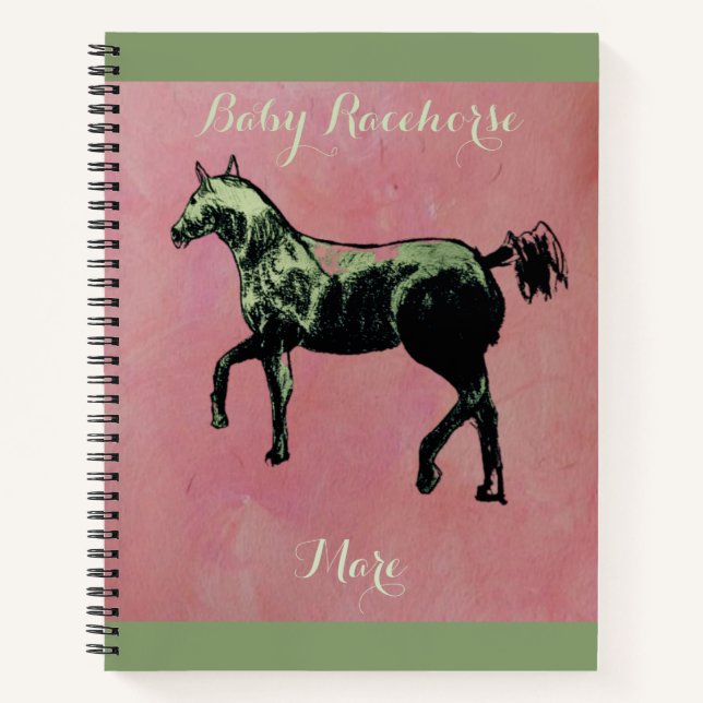 Carnet cheval en action (Devant)