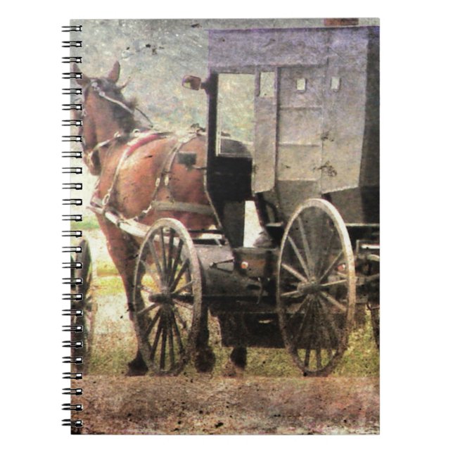 Carnet Cheval et boguet amish (Devant)
