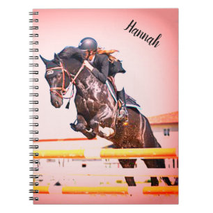 Carnet Cheval et cavalier Chasseur Jumper Equestrier Cust
