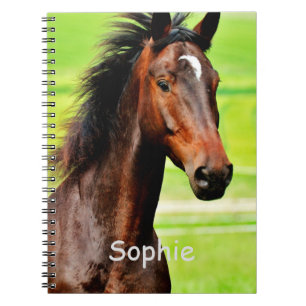 Carnet Cheval et nom personnalisés