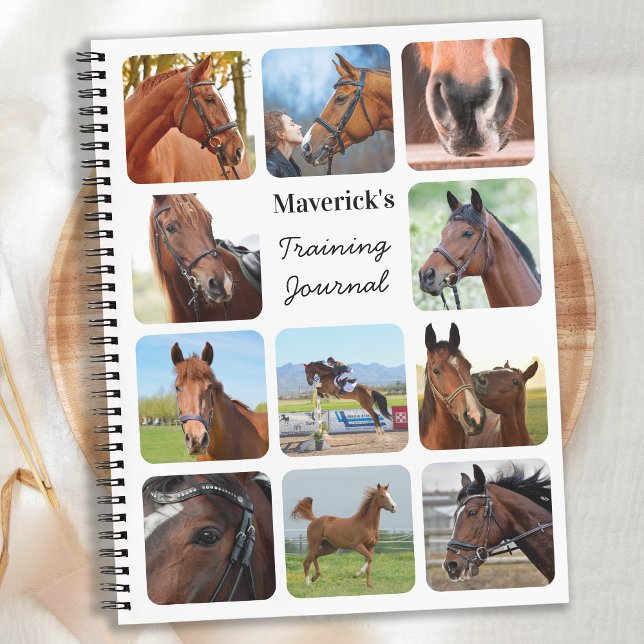 Carnet Cheval Lover Personnalisé Moderne 11 Photo Collage (Créateur téléchargé)