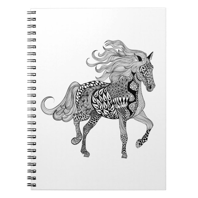Carnet Cheval noir inspiré (Devant)