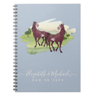 Carnet Cheval Pays Thématique Western Rustic Mariage