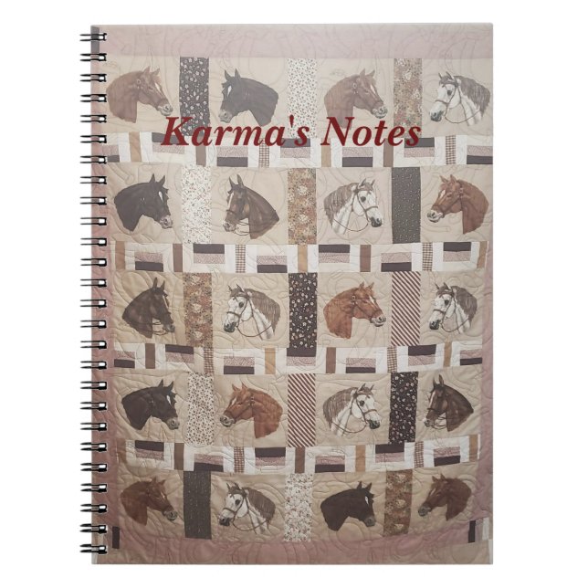 Carnet Cheval surface composée avec texte (Devant)