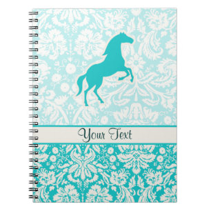 Carnet Cheval turquoise