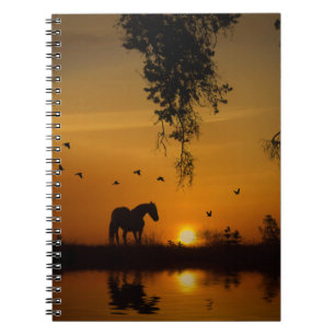 Carnet Cheval Water Sunset Country