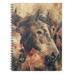 Carnet Chevaux d'aquarelle