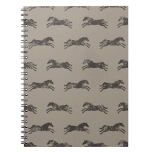Carnet Chevaux équestres classiques noirs et bronzages