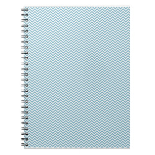 Carnet Chevron bleu avec Monogramme