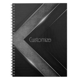 Carnet Chevron noir et gris