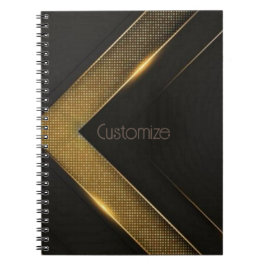 Carnet Chevron Noir Et Or