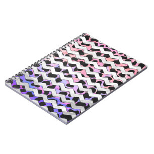 Carnet Chevron rose et noir Dalmation