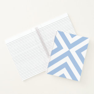Carnet Chevrons bleu clair et blanc