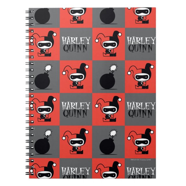 Carnet Chibi Harley Quinn Checker Motif (Devant)