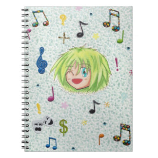 Carnet Chibi Izumi avec l'arrière - plan de collage