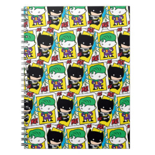 Carnet Chibi Joker et Batman Motif de cartes de jeu