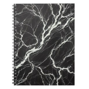 Carnet Chic Aspect Marbre Noir & Blanc Glamour