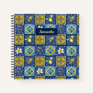 Carnet Chic Bleu turquoise Sicilien agrumes méditerranéen