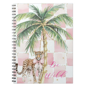 Carnet Chic Carré Gold Palm Tree Leopard