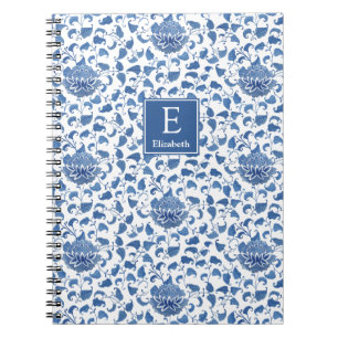 Carnet Chic Chic Monographique Bleu Et Blanc