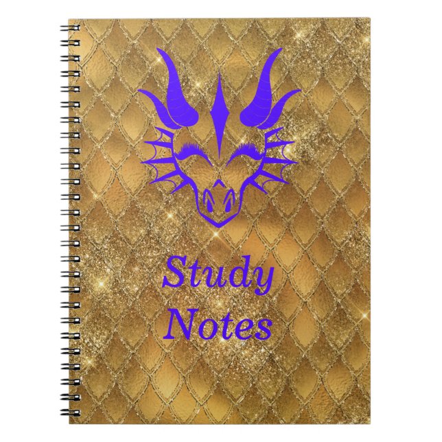 Carnet Chic Dragon Head & Gold Dragon Scales (Devant)