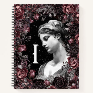 CARNET CHIC FLORAL VINTAGE BAROQUE MONOGRAM PERSONNALISÉ