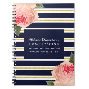 Carnet chic minable personnalisable de concepteur