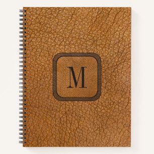 Carnet  Chic Rustique Vintage Boho Brown Monogramme en cu