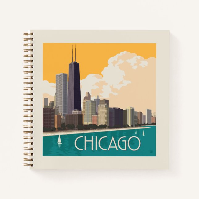 Carnet Chicago | Skyline moderne (Devant)