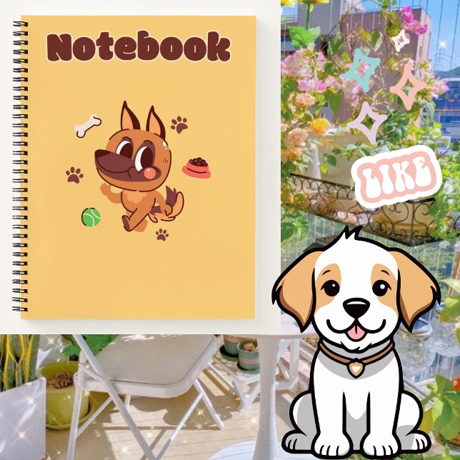 Carnet 🥨 chien 💛 ✨ 💗 🐶 (Créateur téléchargé)