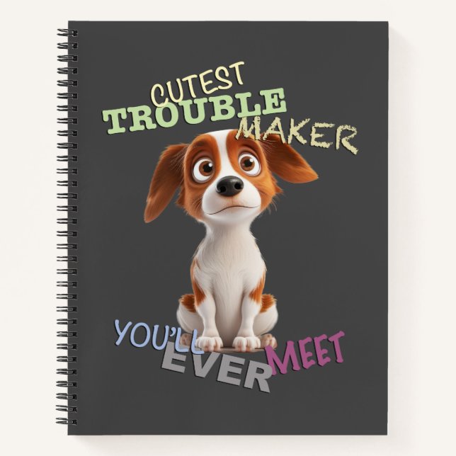 Carnet Chien animal de compagnie le plus difficile à tail (Devant)