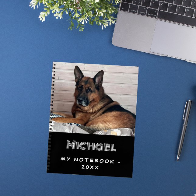 Carnet Chien animal photo noir blanc (Créateur téléchargé)